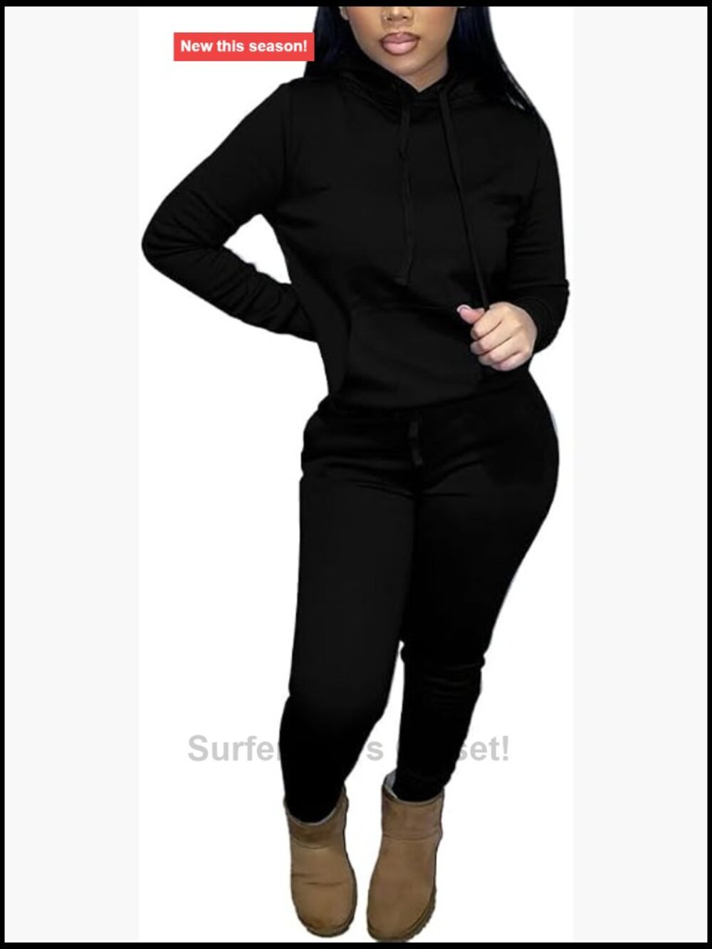 Two Piece Lounge Set Long Sleeve Hoodie Jogger Sweatpants Set